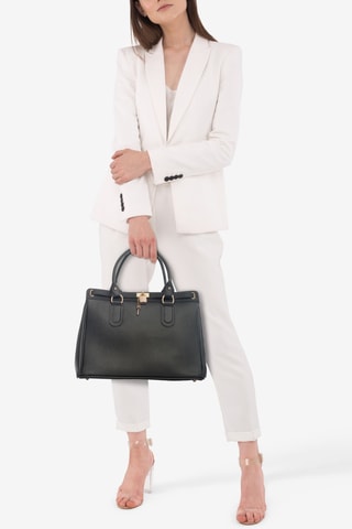 Borsa a mano in pelle Nure - Nero