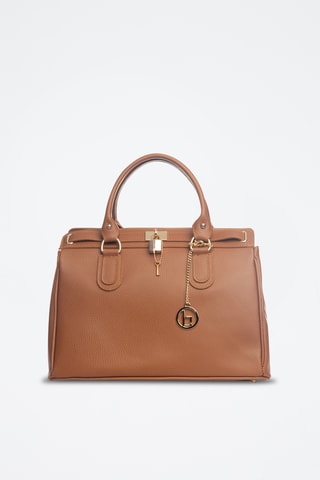 Borsa a mano in pelle Nure - Marrone