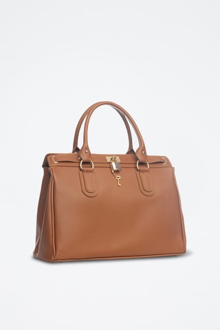 Borsa a mano in pelle Nure - Marrone