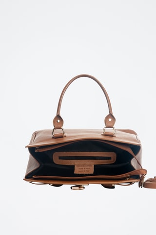 Borsa a mano in pelle Nure - Marrone