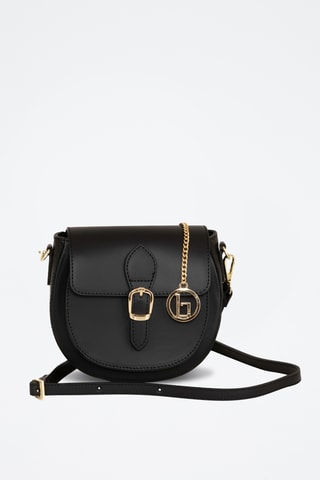 Sac bandoulière en cuir Accesa - Noir
