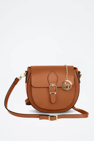 Sac bandoulière en cuir Accesa - Marron
