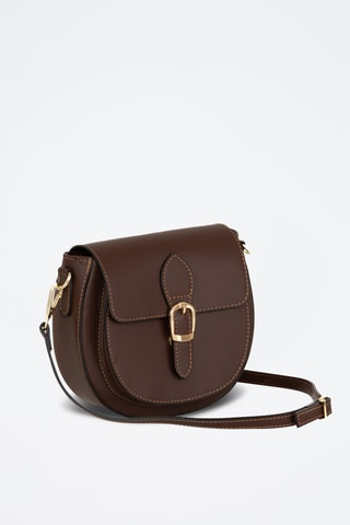 Sac bandoulière en cuir Accesa - Marron