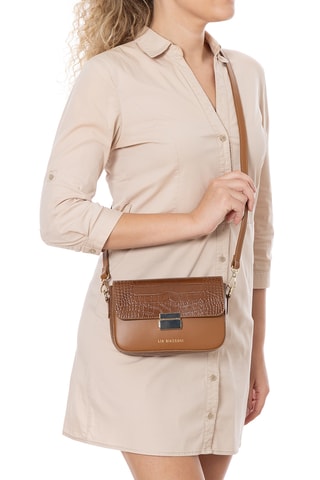 Sac bandoulière en cuir Nicito - Marron