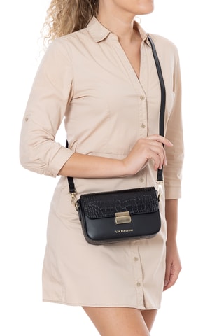 Sac bandoulière en cuir Nicito - Noir