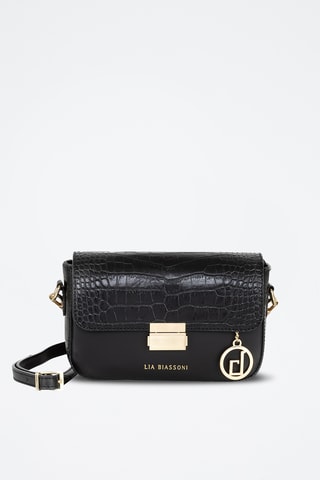 Sac bandoulière en cuir Nicito - Noir