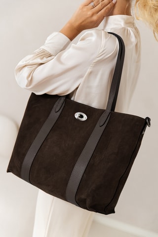 Borsa a spalla in pelle Bersezio - Marrone