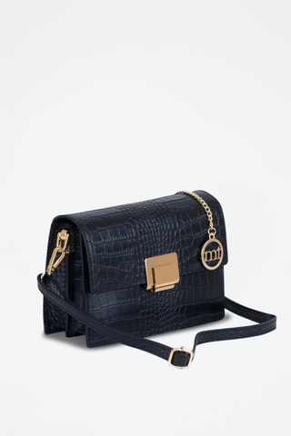Borsa a spalla in pelle Velletri - Navy