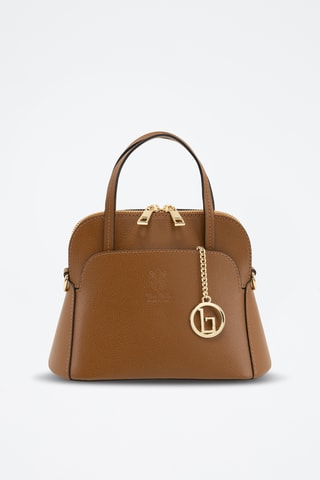 Borsa a mano in pelle Bozzone - Marrone