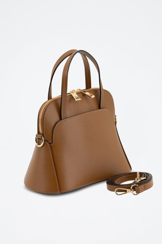 Borsa a mano in pelle Bozzone - Marrone