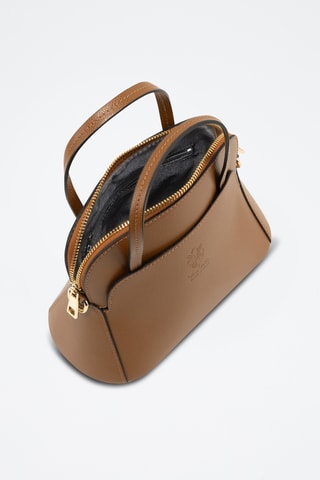 Borsa a mano in pelle Bozzone - Marrone