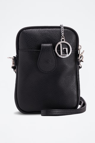 Sac bandoulière en cuir Paglia - Noir