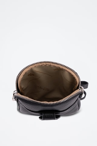 Sac bandoulière en cuir Paglia - Noir