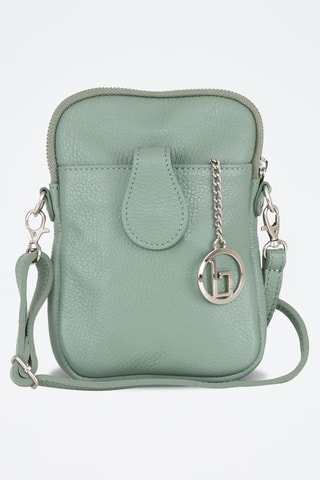 Sac bandoulière en cuir Paglia - Vert