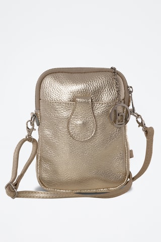 Sac bandoulière en cuir Paglia - Gris