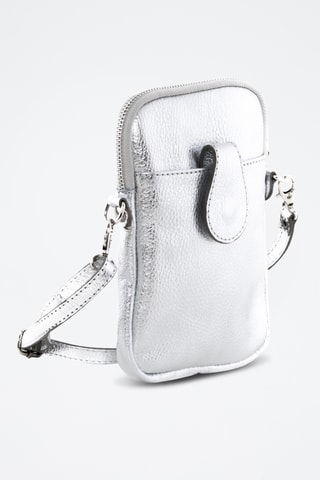Sac bandoulière en cuir Paglia - Argenté