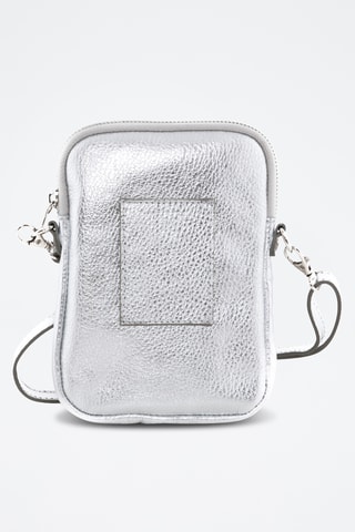 Sac bandoulière en cuir Paglia - Argenté