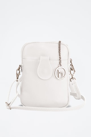 Sac bandoulière en cuir Paglia - Blanc