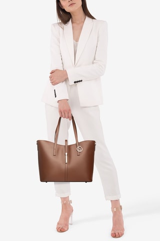 Borsa a mano in pelle Parma - Marrone