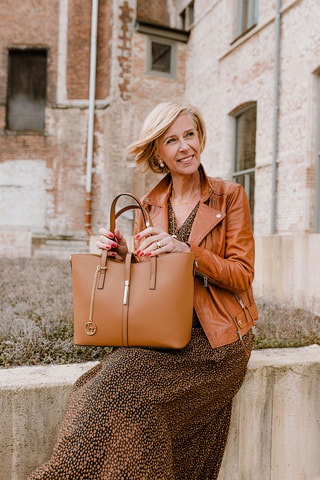 Borsa a mano in pelle Parma - Marrone