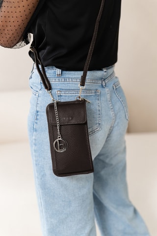 Sac bandoulière en cuir Cerca - Marron