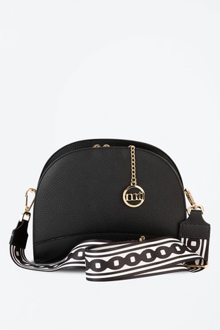 Sac bandoulière en cuir Marghera - Blanc, doré et noir