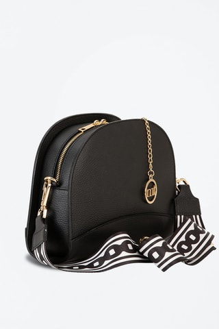 Sac bandoulière en cuir Marghera - Blanc, doré et noir