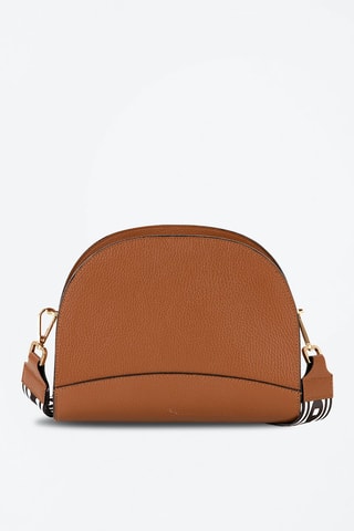 Sac bandoulière en cuir Marghera - Blanc, doré, marron et noir