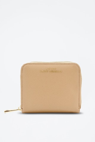 Cartera de piel Eze - Beige