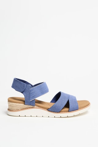 Sandales compensées - Bleu cobalt