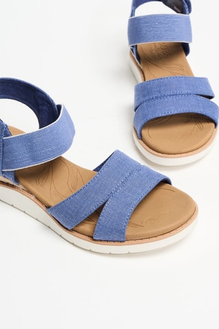 Sandales compensées - Bleu cobalt