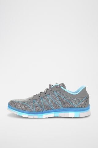 Baskets - Gris et turquoise