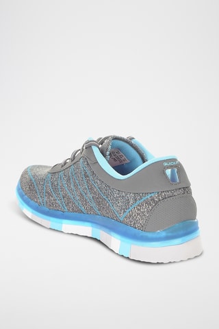Baskets - Gris et turquoise