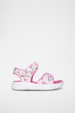 Sandales - Rose poudré et fuchsia
