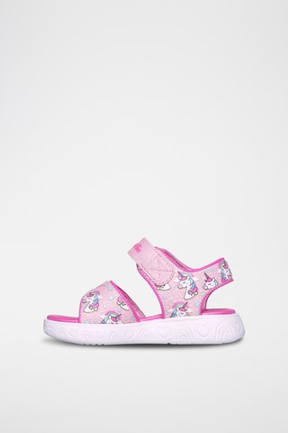 Sandales - Rose poudré et fuchsia