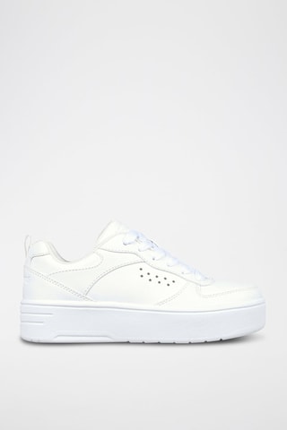 Baskets plateformes Court High - Blanc