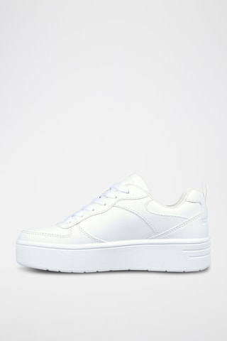 Baskets plateformes Court High - Blanc