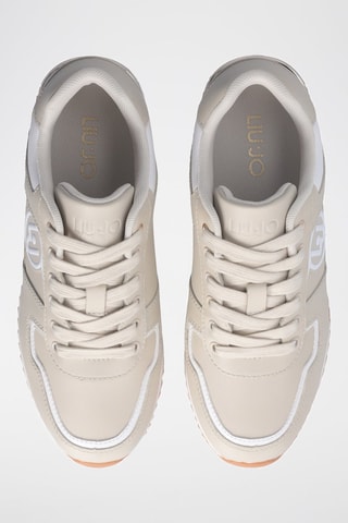 Sneakers en cuir - Blanc et beige