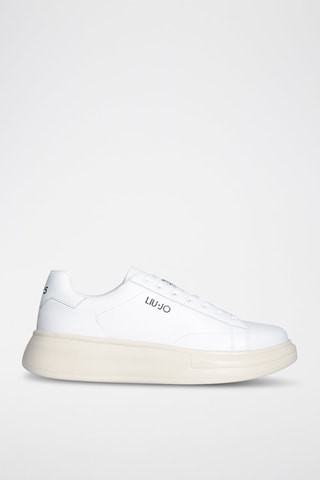 Baskets plateformes en cuir - Blanc - Blanc