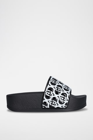 Claquettes plateformes - Noir
