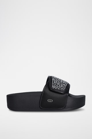 Claquettes plateformes - Noir
