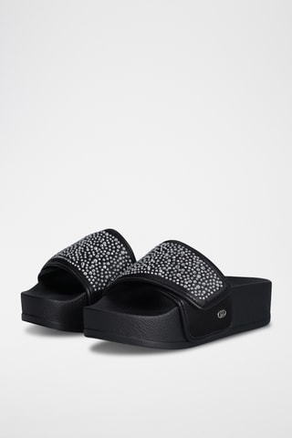 Claquettes plateformes - Noir