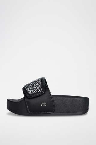 Claquettes plateformes - Noir