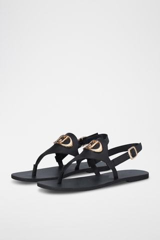 Sandales en cuir - Noir