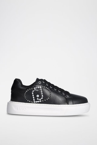 Baskets plateformes Kylie - Blanc et noir