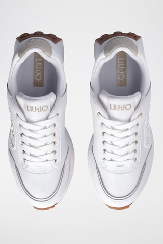 Baskets en cuir Lolo - Blanc et rose