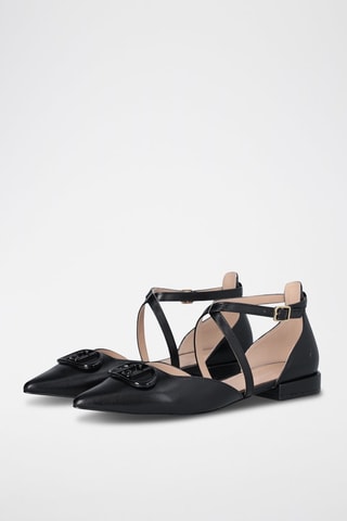 Ballerines en cuir de chèvre - Noir