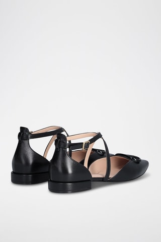 Ballerines en cuir de chèvre - Noir
