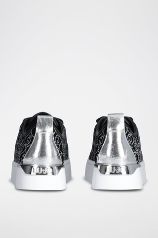 Baskets en cuir - Noir et argenté