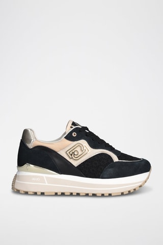 Baskets en nubuck Maxi Wonder - Blanc et noir